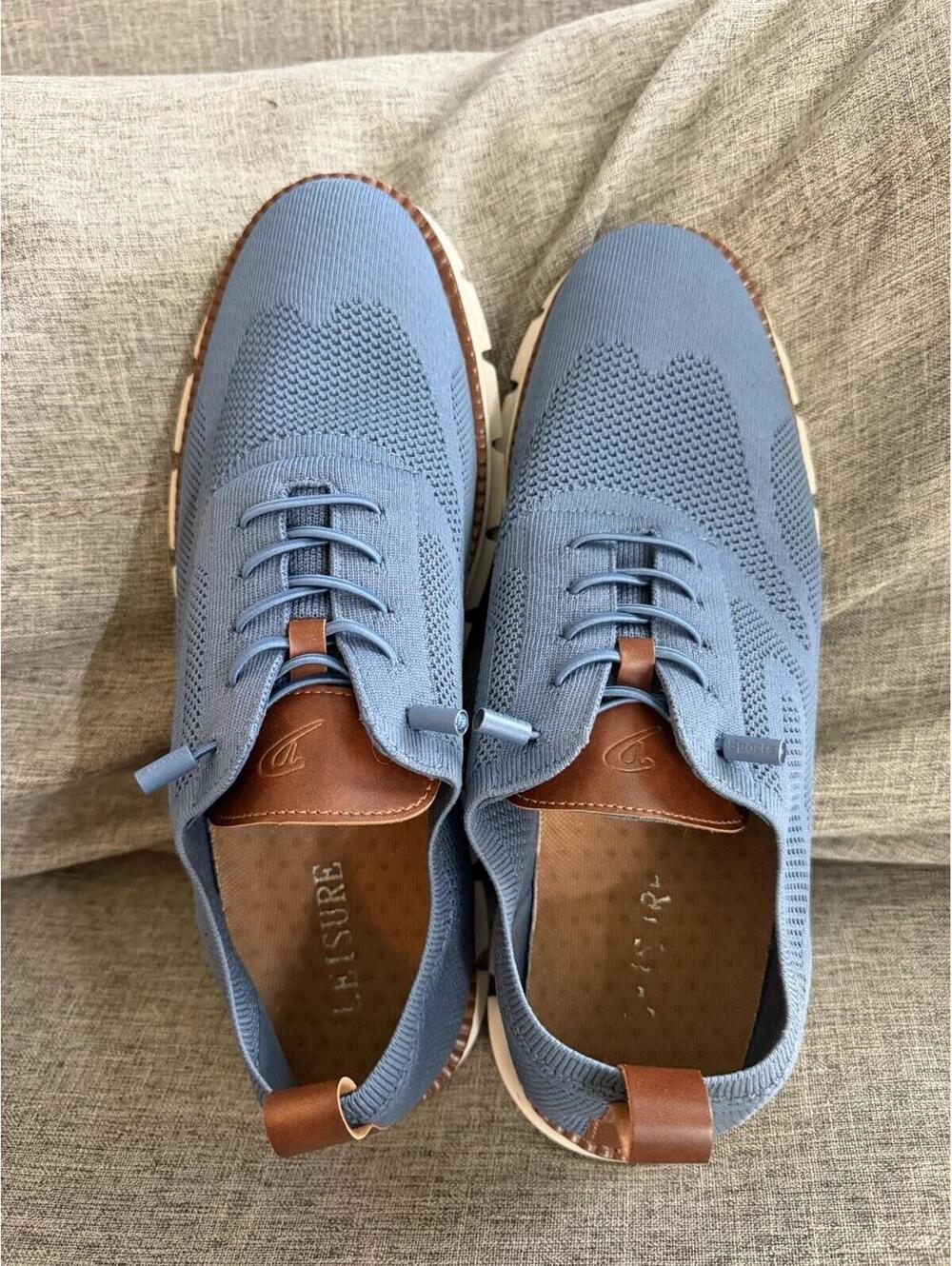 Leisure Brand Sneakers Tan Lightweight Breathable Mesh Shoes Mens Size 14
